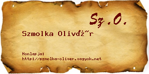 Szmolka Olivér névjegykártya